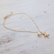 Anklet Starfish + Pearl