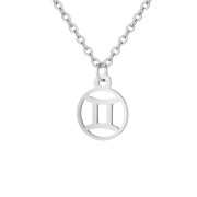 Zodiac necklace: Gemini - Zodiac, Silver