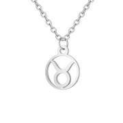 Zodiac necklace: Taurus - Zodiac, Silver