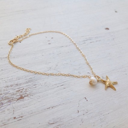 Anklet - Starfish + Pearl