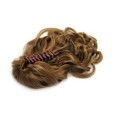 Ponytail Extensions with hair claw, curly - Light Brown #6