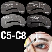 Eyebrow Stencil template cards (C5-C8) - 4 pcs.