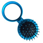 Compact Make-up Mirror with Brush Blue