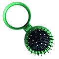 Compact Make-up Mirror with Brush Green