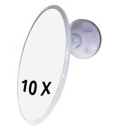 UNIQ Espejo de baño con aumento x10 de succión - Blanco