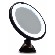 UNIQ Spejl med LED Lys og sugekop x10 forstørrelse - Sort
