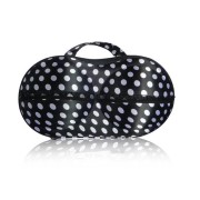 Bra bag for carrying - Black and white polka dots