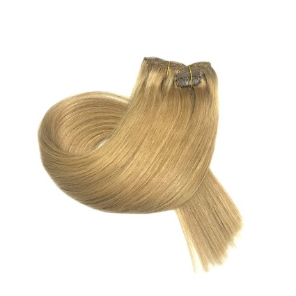 Clip on hair extensions 40 cm #27 Golden Blonde