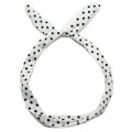 Flexi Headband with wire - white and black polka dots