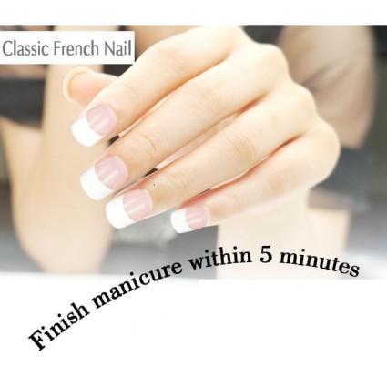 Gold Finger French Nail Tips - 100 pcs.