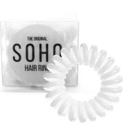 SOHO Spiral Hair Elastics, SIMPLY WHITE - 3 pcs