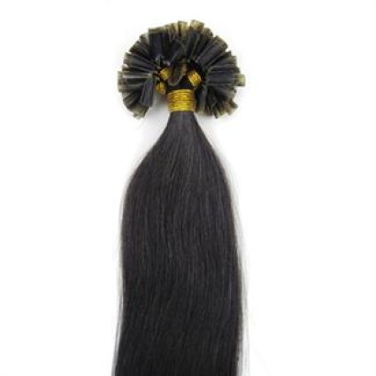 60 cm Hot Fusion Hair extensions 1B# Jet Black