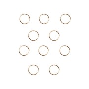 Decorate Hair Rings - Hair Loop Rings - Gold (10 Pcs)