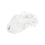Ponytail ponytail with hair clamp, curly - total white