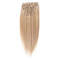 Clip on hair hair extensions 50 cm blonde mix  #18/613 