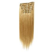 Clip on hair extensions 50 cm 27# golden blonde 