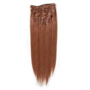Clip on hair extensions 50 cm 33# Red 