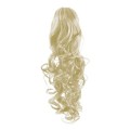 Pony tail Fiber extensions Curly platin blonde 60#