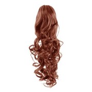 Pony tail Fiber extensions Curly red 33#